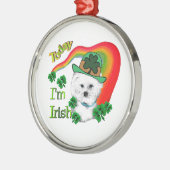 Bichon Frise St Patricks Metalen Ornament (Links)