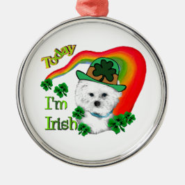 Bichon Frise St Patricks Metalen Ornament