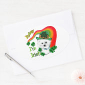 Bichon Frise St Patricks Ovale Sticker (Envelop)