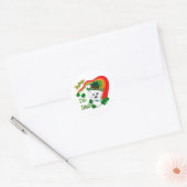 Bichon Frise St Patricks Ronde Sticker (Envelop)