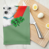 Bichon Frise St Patricks Theedoek (Quarter Fold)