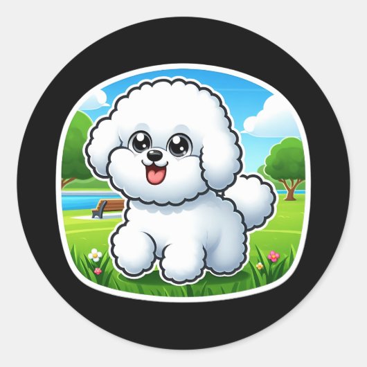 Bichon Frise Sticker (Voorkant)