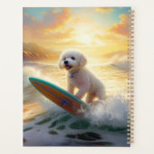 Bichon Frise Strand Surfen Schilderij Planner (Achterkant)