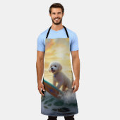 Bichon Frise Strand Surfen Schilderij Schort (Gedragen)