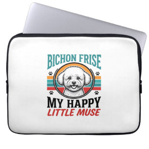Bichon Frise T-shirt Vintage Spirit Honden Kunst_1 Laptop Sleeve