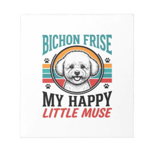 Bichon Frise T-shirt Vintage Spirit Honden Kunst_1 Notitieblok