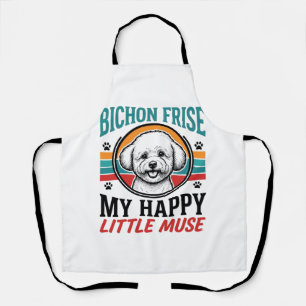 Bichon Frise T-shirt Vintage Spirit Honden Kunst_1 Schort