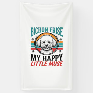 Bichon Frise T-shirt Vintage Spirit Honden Kunst_1 Spandoek