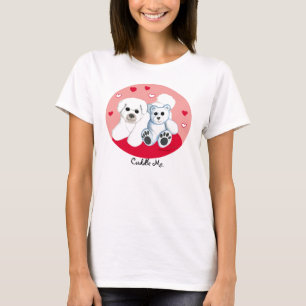 Bichon Frise & Teddy Bear Hearts T-shirt