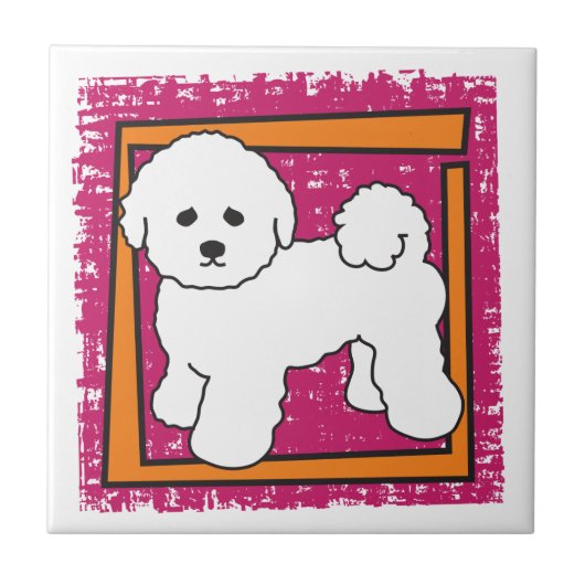 BICHON FRISE TEGELTJE (Voorkant)