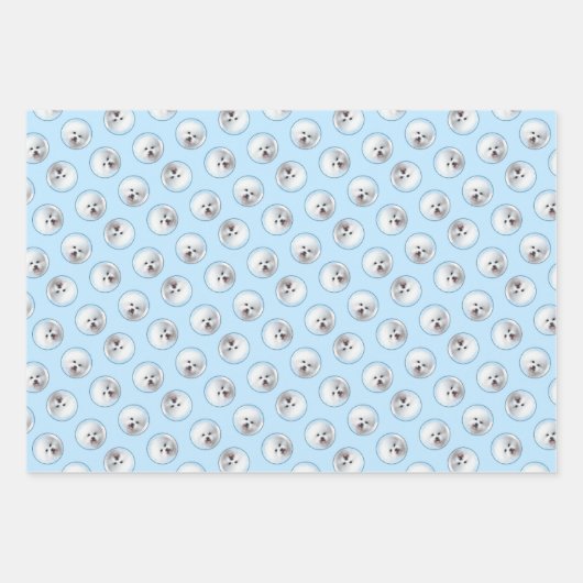 Bichon Frise Tenerife Schilderij Witte Schattigee  Inpakpapier Vel (Voorkant)