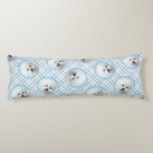 Bichon Frise Tenerife Schilderij Witte Schattigee  Lichaamskussen (Achterkant)