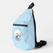Bichon Frise Tenerife Schilderij Witte Schattigee  Sling Bag (Rechterhoek)