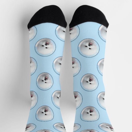 Bichon Frise Tenerife Schilderij Witte Schattigee  Sokken (Top)