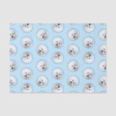 Bichon Frise Tenerife Schilderij Witte Schattigee  Tissuepapier (Voorkant)