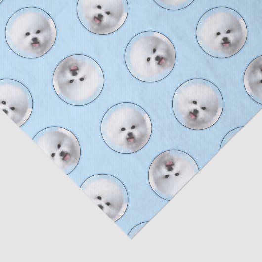 Bichon Frise Tenerife Schilderij Witte Schattigee  Tissuepapier (Detail)