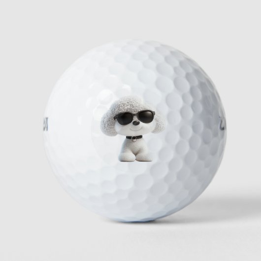 Bichon Frise Thema Golfballen (Voorkant)