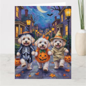 Bichon Frise Trick-or-Treating Halloween kostuums Kaart (Voorkant)