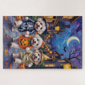 Bichon Frise Trick-or-Treating Halloween kostuums Legpuzzel (Horizontaal)