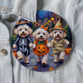 Bichon Frise Trick-or-Treating Halloween kostuums Ronde Button 6,0 Cm (In situ)