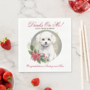 Bichon Frise Trouwservetten Met Honden Foto Servet