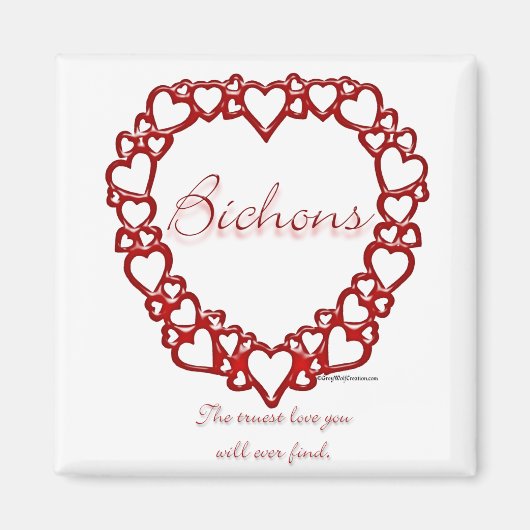 Bichon Frise True Love Magneet (Voorkant)