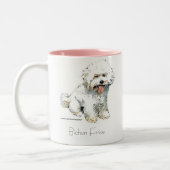 Bichon Frise Tweekleurige Koffiemok (Links)