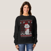 Bichon Frise Ugly kerstSweater Holiday Dog Trui (Voorkant volledig)