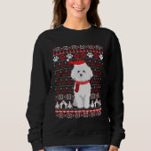 Bichon Frise Ugly kerstSweater Holiday Dog Trui (Voorkant)