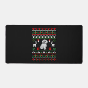 Bichon Frise Ugly met kerst Bureaumat