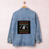 Bichon Frise Ugly met kerst Denim Jacket (Hangar)