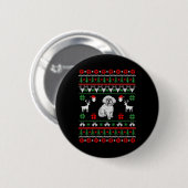 Bichon Frise Ugly met kerst Ronde Button 5,7 Cm (Voorkant /achterkant)