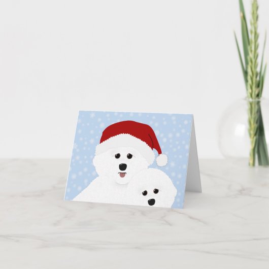 Bichon Frise Vakantie Groet Kaart (Voorkant)