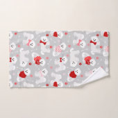 Bichon Frise Valentijn Pattern Bath Towel Set Bad Handdoek (Handdoek)