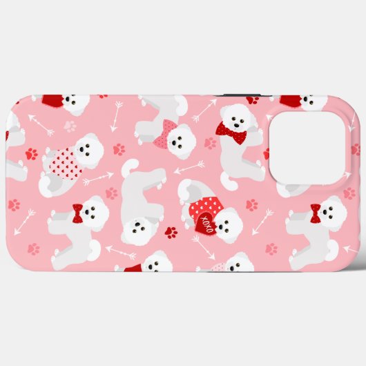 Bichon Frise Valentijn Pattern Case-Mate iPhone Case (Achterkant (horizontaal))