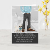 Bichon Frise van de Dog Vaderdag Kaart (Gele Bloem)