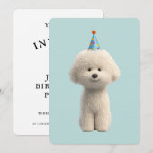 Bichon Frise Verjaardagsfeestje Kaart (Voorkant / Achterkant)