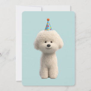 Bichon Frise Verjaardagsfeestje Kaart