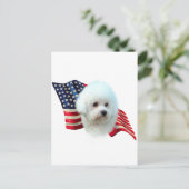 Bichon Frise Vlag Briefkaart (Staand voorkant)