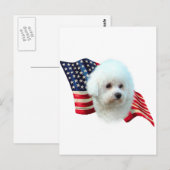 Bichon Frise Vlag Briefkaart (Voorkant / Achterkant)