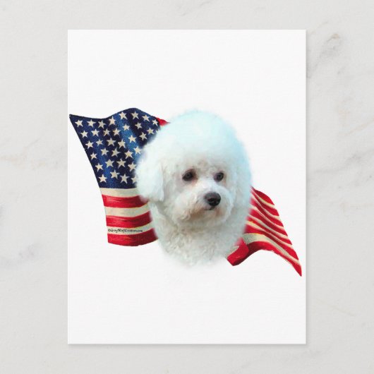 Bichon Frise Vlag Briefkaart (Voorkant)