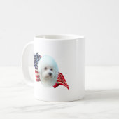 Bichon Frise Vlag Koffiemok (Voorkant links)