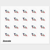 Bichon Frise Vlag Ronde Sticker (Vel)
