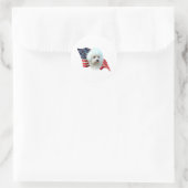 Bichon Frise Vlag Ronde Sticker (Tas)