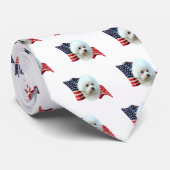 Bichon Frise Vlag Stropdas (Opgerold)