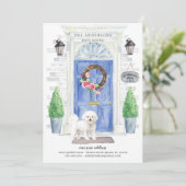 Bichon Frise Voorste deur Bewegende Aankondiging (Staand voorkant)