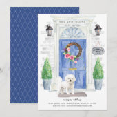 Bichon Frise Voorste deur Bewegende Aankondiging (Voorkant / Achterkant)