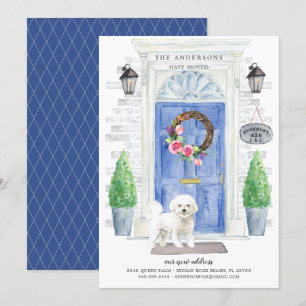 Bichon Frise Voorste deur Bewegende Aankondiging