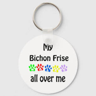 Bichon Frise wandelingen ontwerp Sleutelhanger