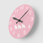  Bichon Frise-wandklok Ronde Klok (Hoek)